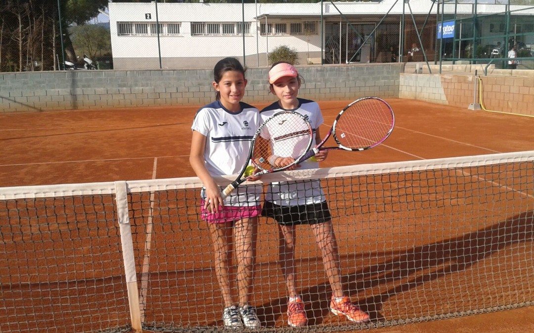 Victòria de l’aleví femení B en el seu primer desplaçament de la Lliga Catalana de tennis